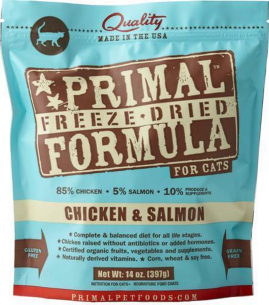 Primal Freeze Dried Nuggets Grain Free Chicken and Salmon Formula Cat Food