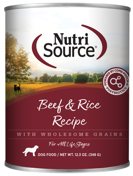 NutriSource Beef and Rice Canned Dog Food