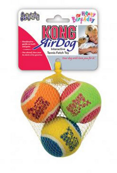 Kong AirDog Squeakair Birthday Balls Dog Toy