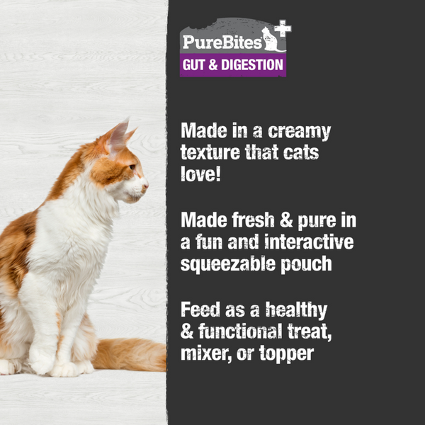 PureBites Plus Gut & Digestion Squeezables Cat Treat/Topper