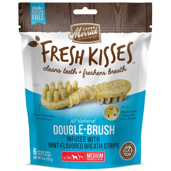 Merrick Fresh Kisses Mint Dental Dog Chews Medium
