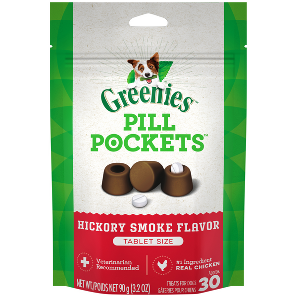 Greenies Pill Pockets Canine Hickory Smoke Flavor Dog Treats Tablet
