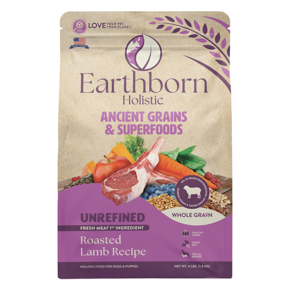 Earthborn Holistic Unrefined Roasted Lamb with Ancient Grains & Superfoods Dry Dog Food
