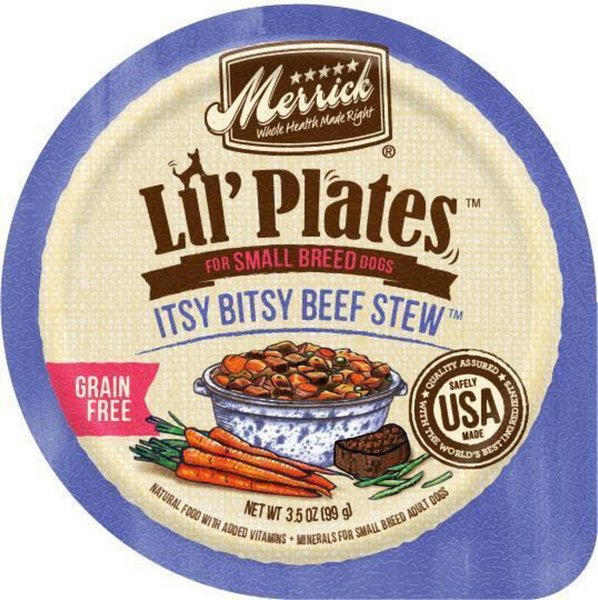 Merrick Lil' Plates Adult Small Breed Grain Free Itsy Bitsy Beef Stew Canned Dog Food