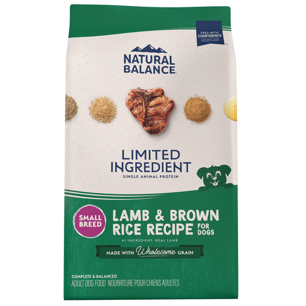 Natural Balance Limited Ingredient Dry Dog Food, Lamb & Brown Rice Small Breed Bites Recipe