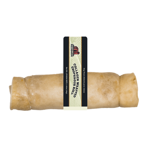 Redbarn Collagen Wrapped Esophagus Roll Dog Treats