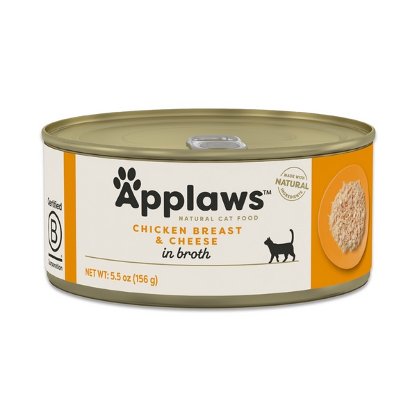 Applaws Natural Chicken Breast with Cheese in Broth Can Cat Food