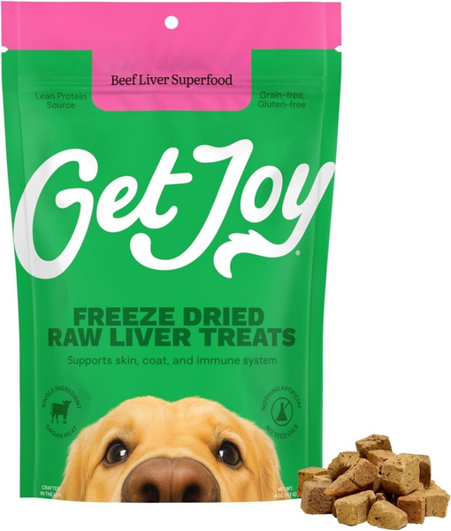 Get Joy Support 100% Beef Liver Freeze Dried Dog Treats