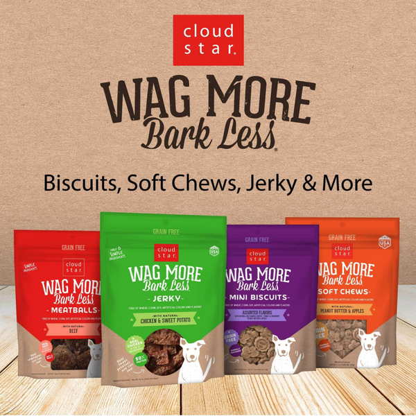 Cloud Star Wag More Bark Less Oven Baked Grain Free Chicken and Sweet Potatoes Dog Treats