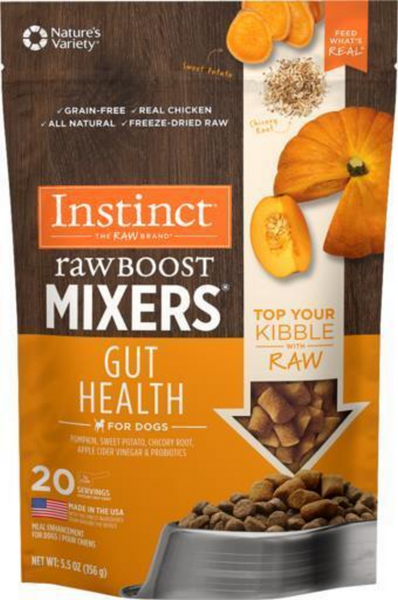 Instinct Raw Boost Mixers Grain Free Freeze Dried Gut Health Dog Food Topper