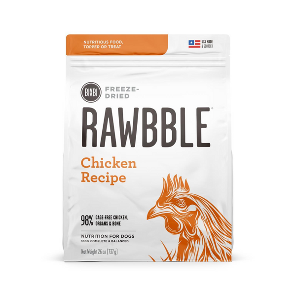 Bixbi Rawbble Freeze Dried Grain Free Chicken Recipe for Dogs