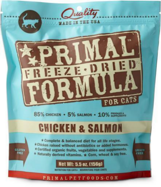 Primal Freeze Dried Nuggets Grain Free Chicken and Salmon Formula Cat Food
