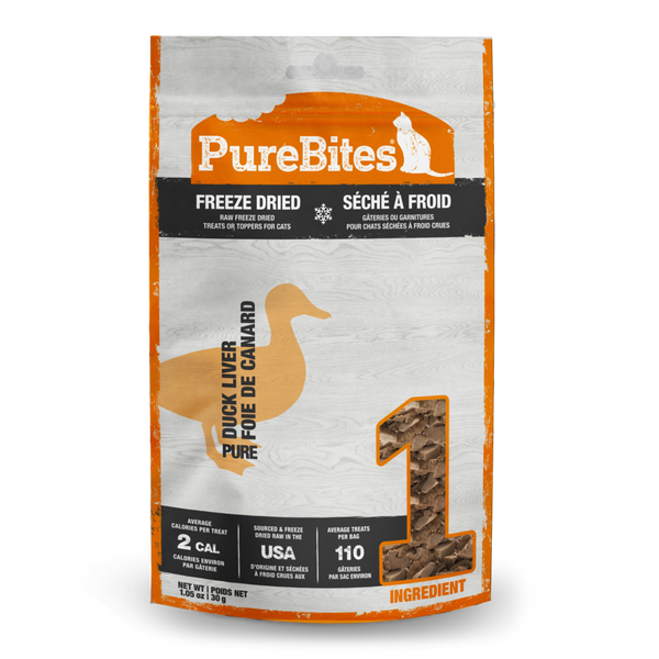 PureBites Freeze Dried Duck Liver Cat Treats