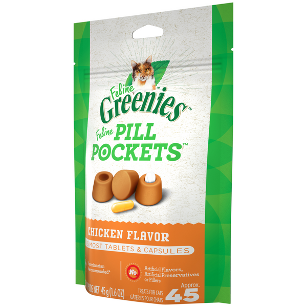 Greenies Pill Pockets Feline Chicken Flavor Cat Treats