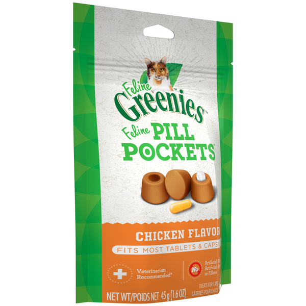 Greenies Pill Pockets Feline Chicken Flavor Cat Treats