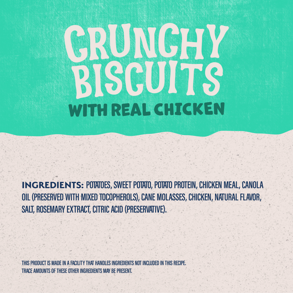 Natural Balance Rewards Crunchy Biscuits Dog Treats for Small Breeds with Real Chicken