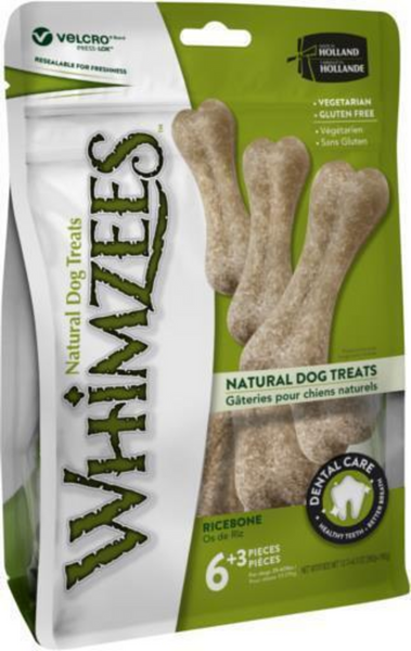 Whimzees Large Rice Bone Dental Chew Dog Treats