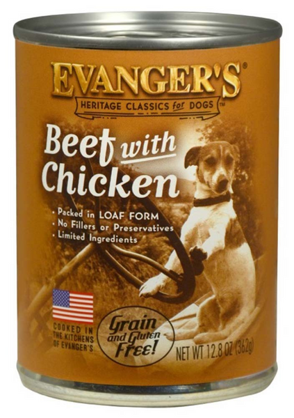 Evanger's Beef with Chicken Canned Dog Food