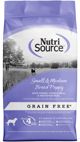 NutriSource Grain Free Small & Medium Breed Puppy Recipe Dry Dog Food
