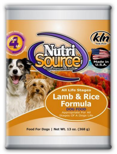NutriSource Adult Lamb & Rice Canned Dog Food