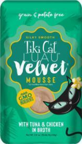 Tiki Cat Velvet Mousse Tuna & Chicken Wet Cat Food Pouches