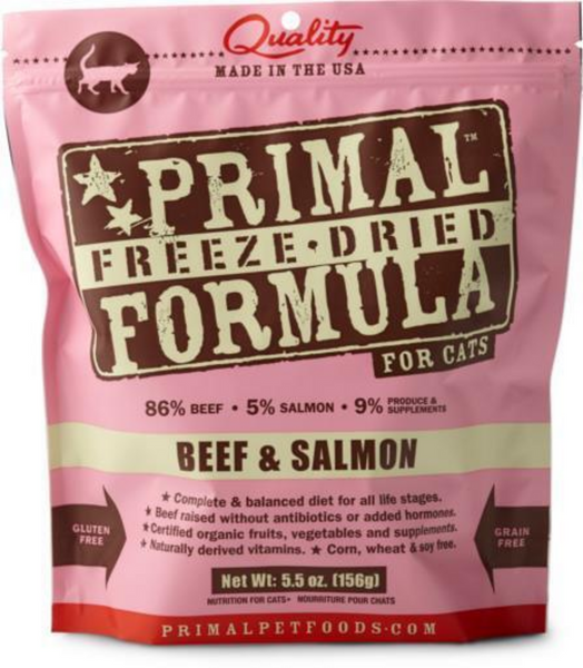 Primal Freeze Dried Nuggets Grain Free Beef & Salmon Formula Cat Food