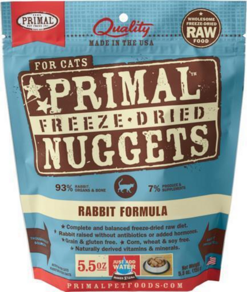 Primal Freeze Dried Nuggets Grain Free Rabbit Formula Cat Food