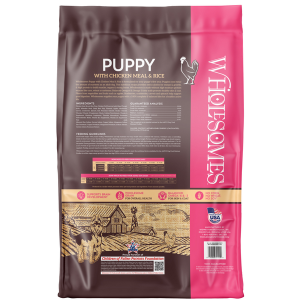 Wholesomes Puppy Chicken Meal & Rice Dry Dog Food