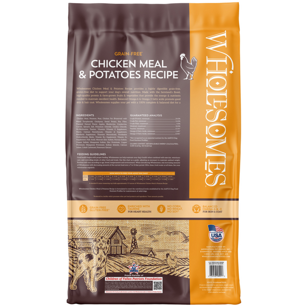 Wholesomes Grain Free Chicken Meal & Potatoes Recipe Dry Dog Food