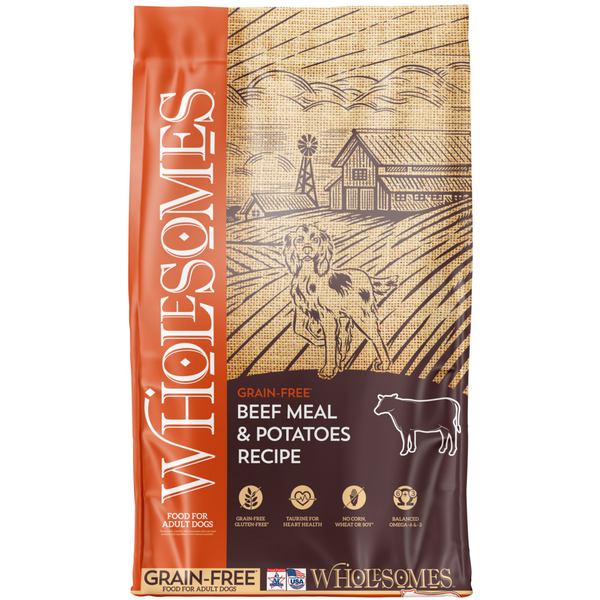 Wholesomes Grain Free Beef Meal & Potatoes Recipe Dry Dog Food