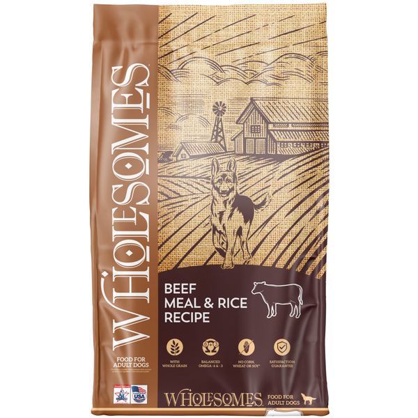 Wholesomes Beef Meal & Rice Recipe Dry Dog Food