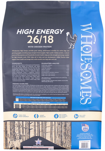 Wholesomes High Energy Dry Dog Food