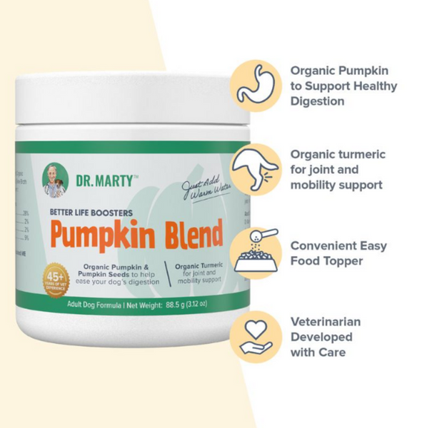 Dr. Marty Pumpkin Blend Better Life Boosters Powdered Supplement for Dogs