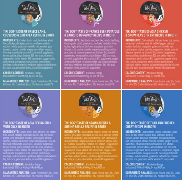 Tiki Dog Taste of the World Variety Pack Wet Dog Food