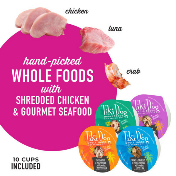 Tiki Dog Whole Foods Wet Dog Food, Variety Pack