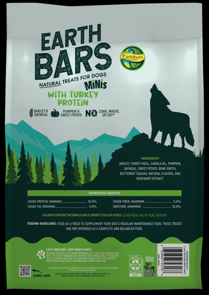 EarthBars Minis Turkey & Barley & Pumpkin Dog Treats