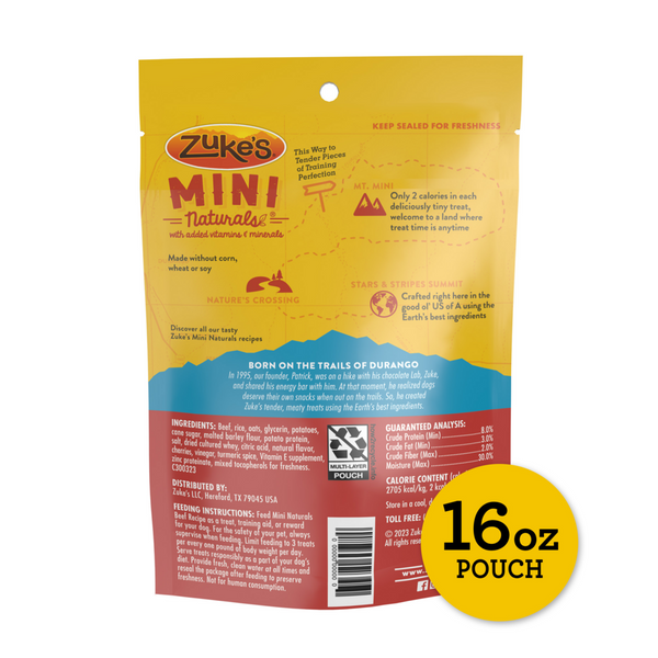 Zukes Mini Naturals Beef Dog Treats