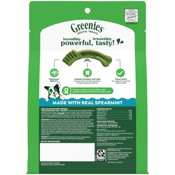 Greenies Large Mint Dental Dog Chews