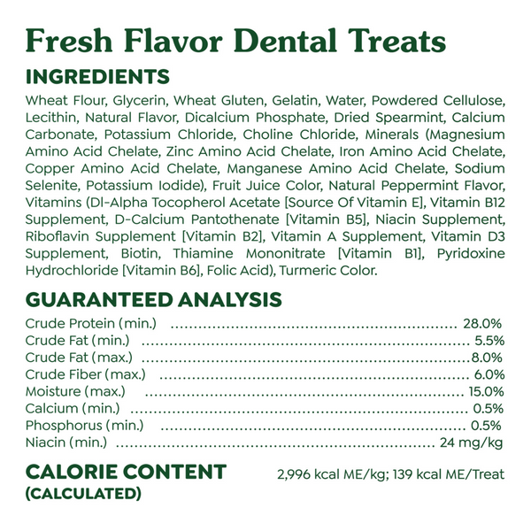 Greenies Large Mint Dental Dog Chews