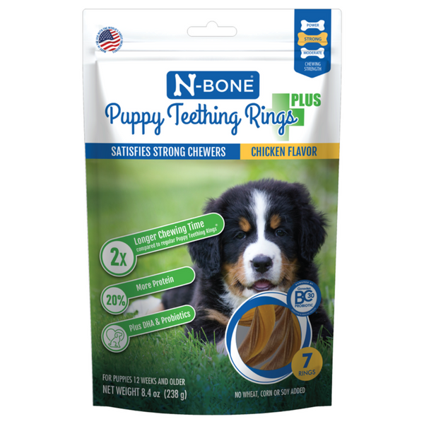 N-Bone Puppy Teething Rings Plus Chicken Flavor 7 Rings