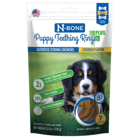 N-Bone Puppy Teething Rings Plus Chicken Flavor 7 Rings