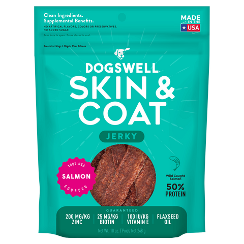 Dogswell Skin & Coat Jerky Salmon Dog Treats