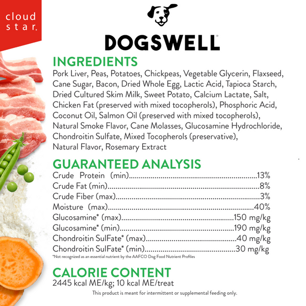 Dogswell Hip & Joint Soft & Chewy Bacon Dog Treats