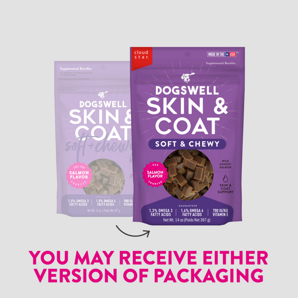 Dogswell Skin & Coat Soft & Chewy Salmon Dog Treats