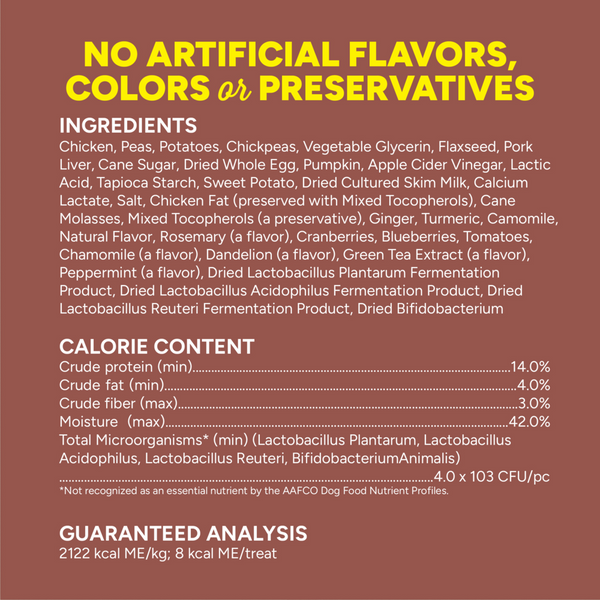 Cloud Star Dynamo Dog Tummy Soft Chews Grain Free Pumpkin & Ginger Dog Treats