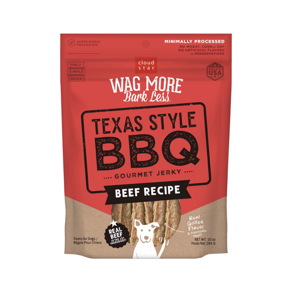 Wag More Bark Less Jerky Grain Free Texas BBQ Beef Dog Treats