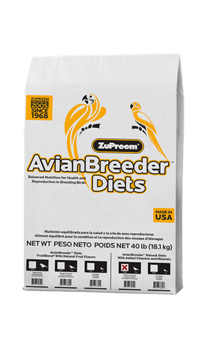 Zupreem AvianBreeder Natural Food with Added Vitamins and Minerals for Parrots and Conures