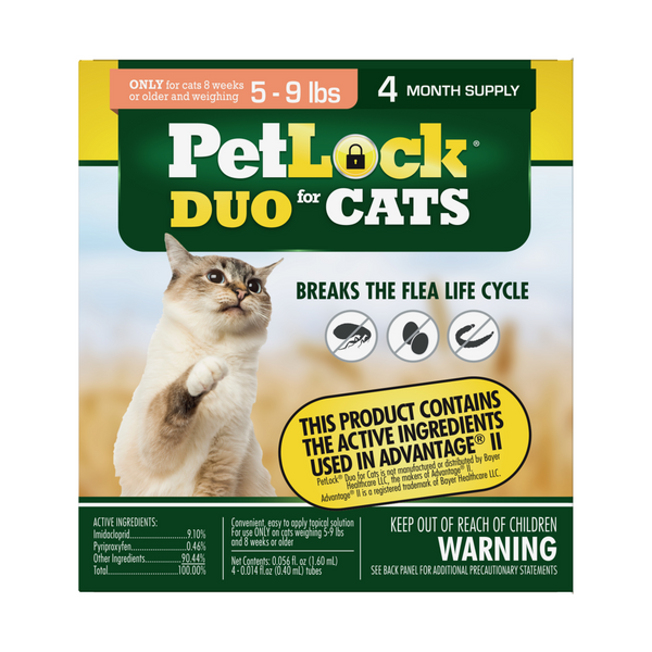 Petlock Duo Flea Squeeze On Treatment For  Cats