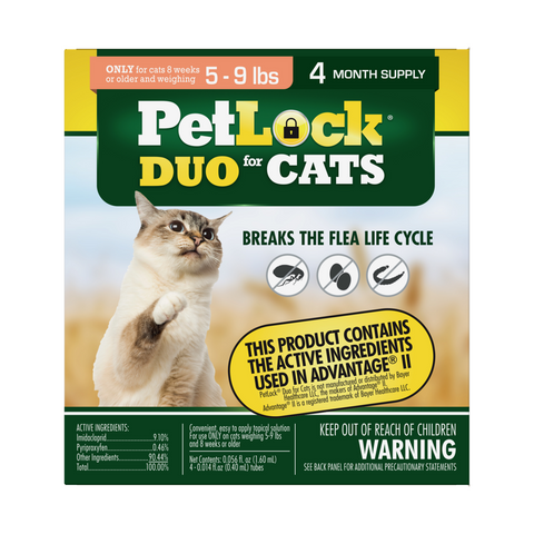 Petlock Duo Flea Squeeze On Treatment For  Cats