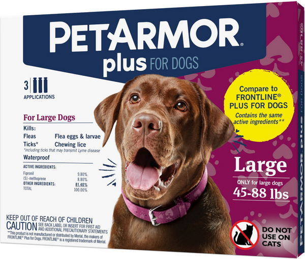 PetArmor Plus Flea & Tick Spot Treatment for Dogs 45-88 lbs